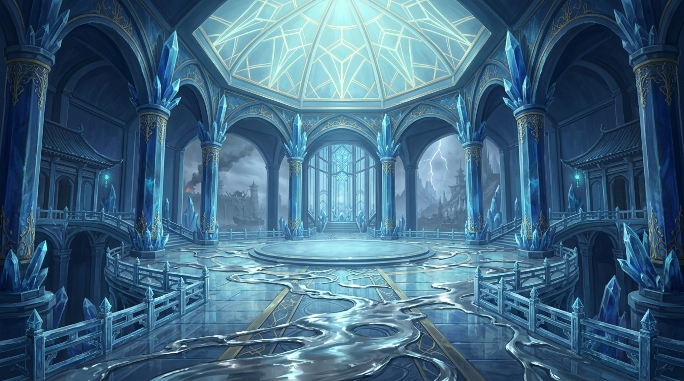 Battle of Crystal Sanctum — hall backdrop
